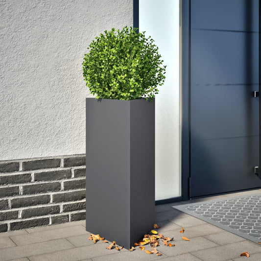 Plantenbak driehoek 40x34,5x75 cm staal antracietkleurig is nu te koop bij PeponiXL, paradijselijk wonen!