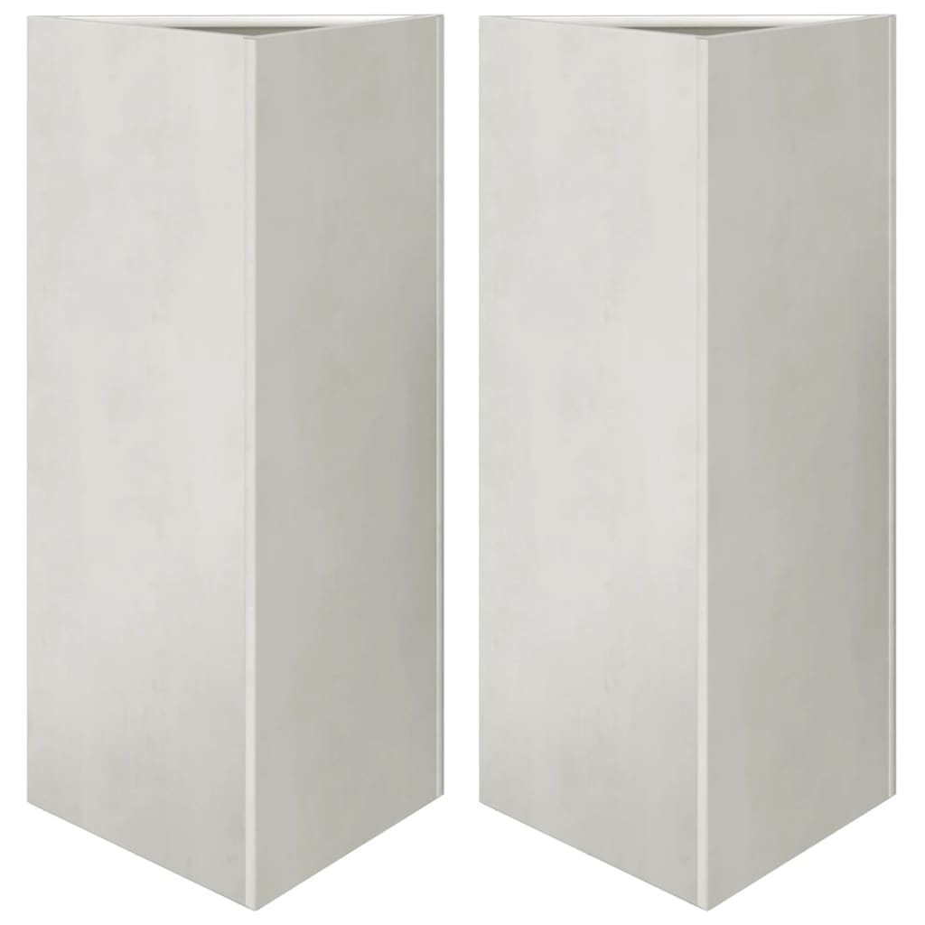 Plantenbakken 2 st driehoek 40x34,5x75 cm roestvrij staal is nu te koop bij PeponiXL, paradijselijk wonen!