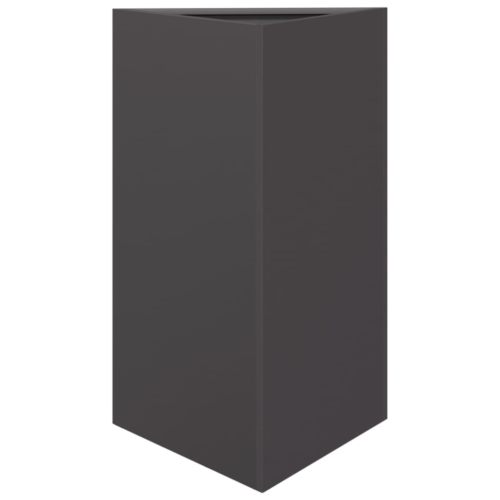 Plantenbak driehoek 50x43x75 cm staal zwart is nu te koop bij PeponiXL, paradijselijk wonen!