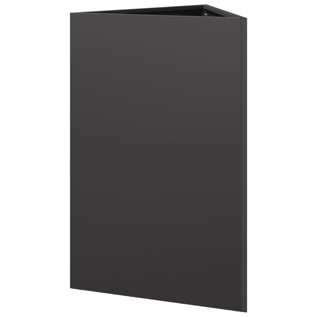 Plantenbak driehoek 50x43x75 cm staal zwart is nu te koop bij PeponiXL, paradijselijk wonen!