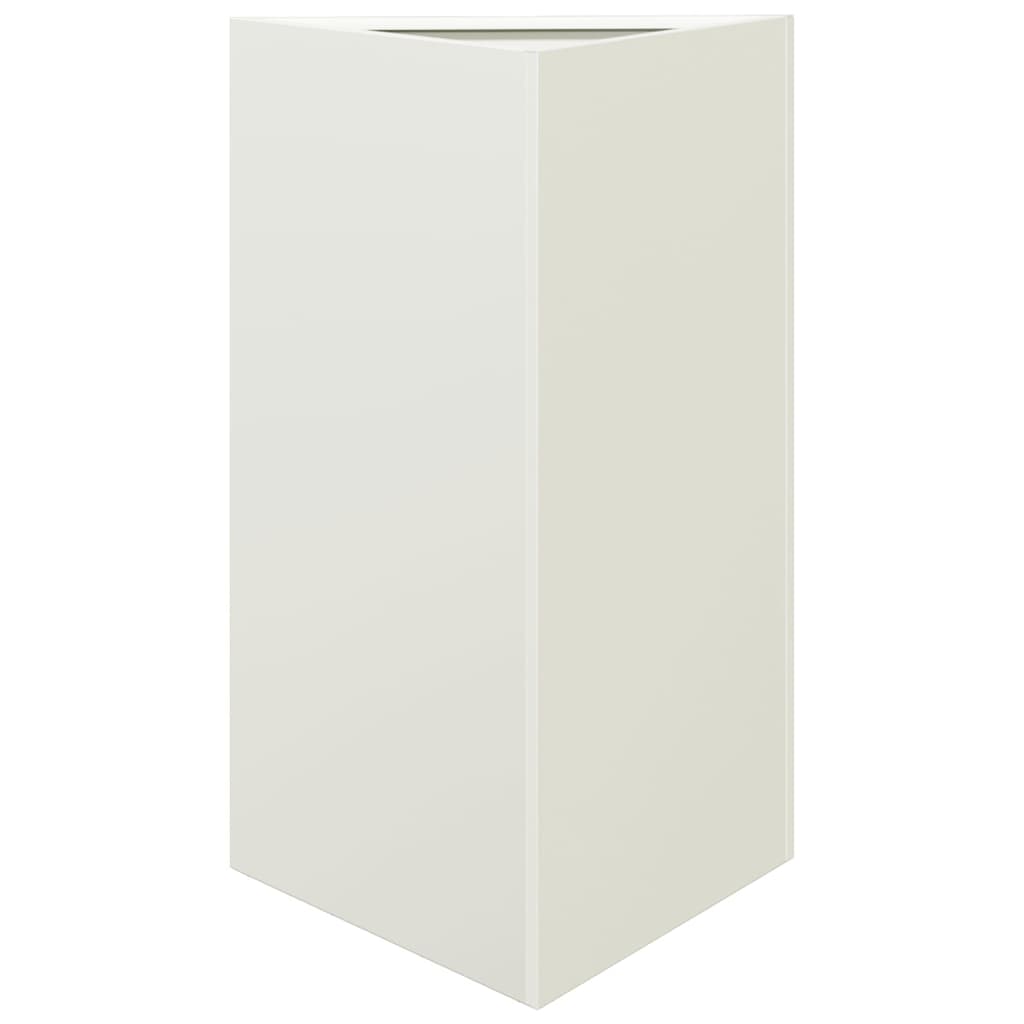 Plantenbak driehoek 50x43x75 cm staal wit is nu te koop bij PeponiXL, paradijselijk wonen!