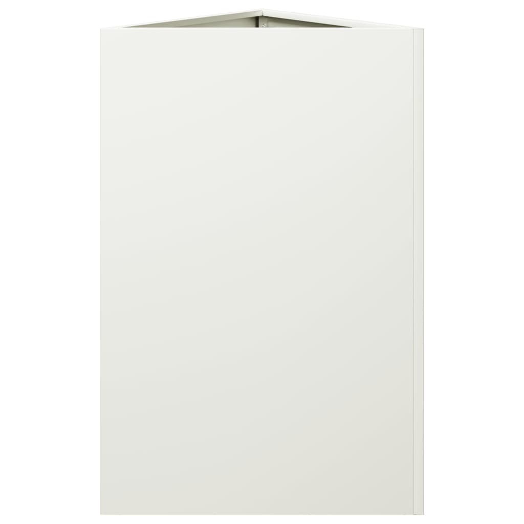 Plantenbak driehoek 50x43x75 cm staal wit is nu te koop bij PeponiXL, paradijselijk wonen!