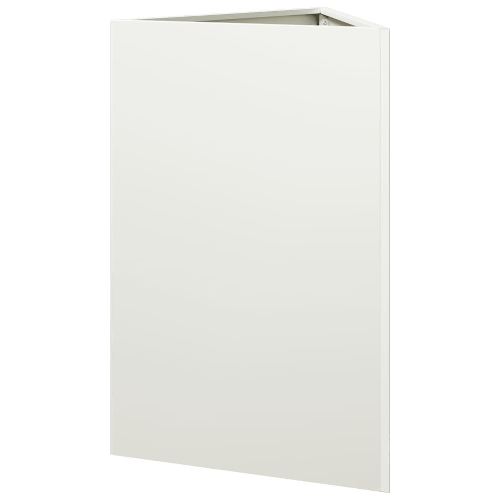 Plantenbak driehoek 50x43x75 cm staal wit is nu te koop bij PeponiXL, paradijselijk wonen!