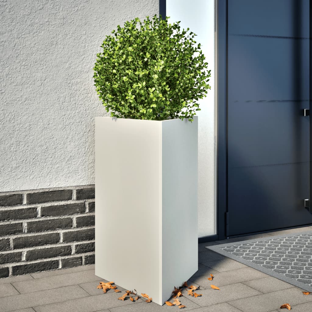 Plantenbak driehoek 50x43x75 cm staal wit is nu te koop bij PeponiXL, paradijselijk wonen!