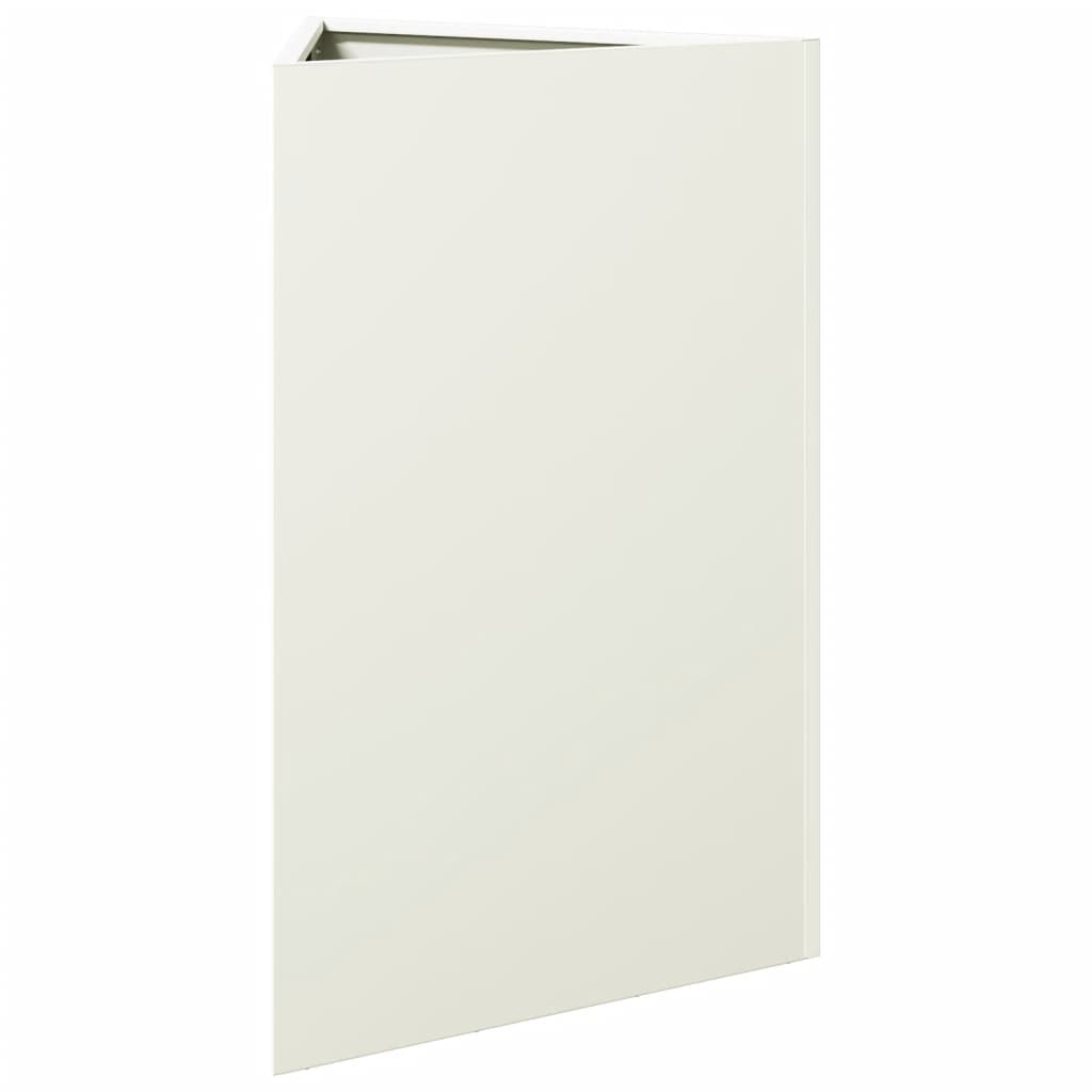 Plantenbakken 2 st driehoek 50x43x75 cm staal wit is nu te koop bij PeponiXL, paradijselijk wonen!