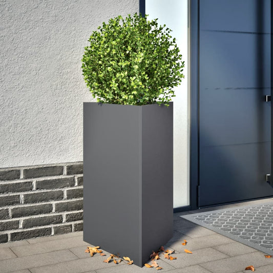 Plantenbak driehoek 50x43x75 cm staal antracietkleurig is nu te koop bij PeponiXL, paradijselijk wonen!
