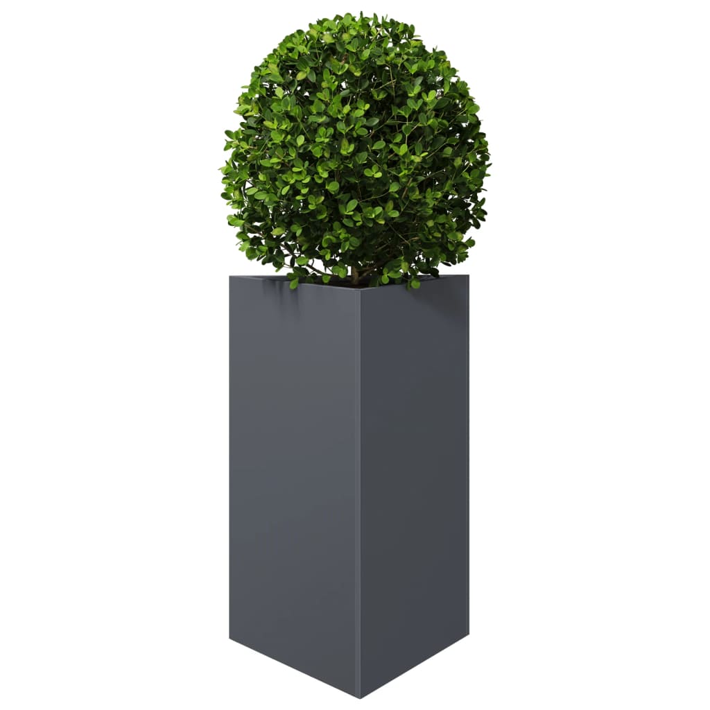 Plantenbakken 2 st driehoek 50x43x75 cm staal antracietkleurig is nu te koop bij PeponiXL, paradijselijk wonen!