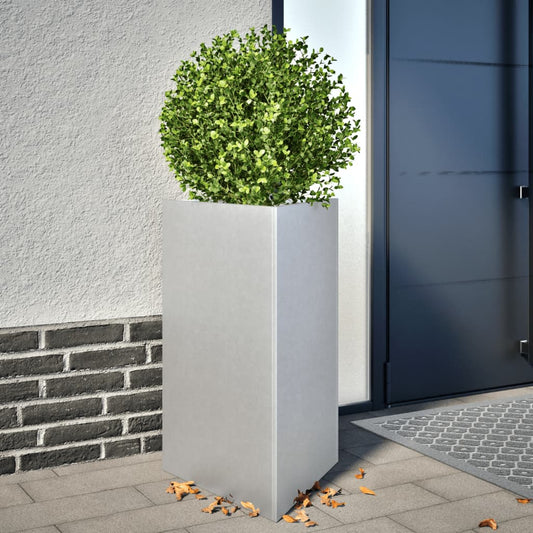 Plantenbakken 2 st driehoek 50x43x75 cm gegalvaniseerd staal is nu te koop bij PeponiXL, paradijselijk wonen!