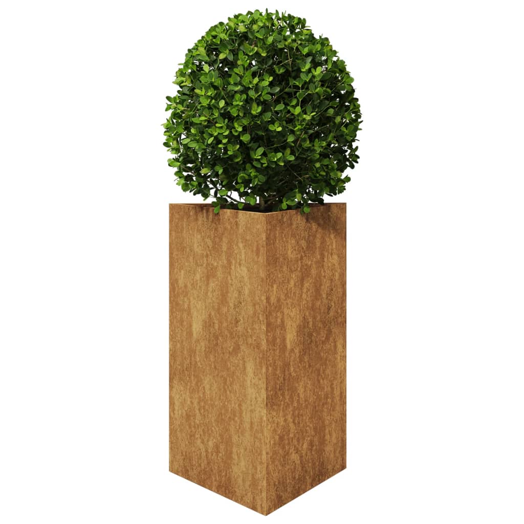 Plantenbakken 2 st Driehoekig 50x43x75 cm weervast staal is nu te koop bij PeponiXL, paradijselijk wonen!