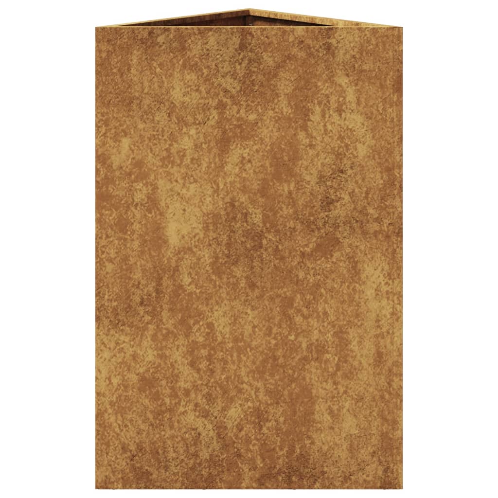 Plantenbakken 2 st Driehoekig 50x43x75 cm weervast staal is nu te koop bij PeponiXL, paradijselijk wonen!