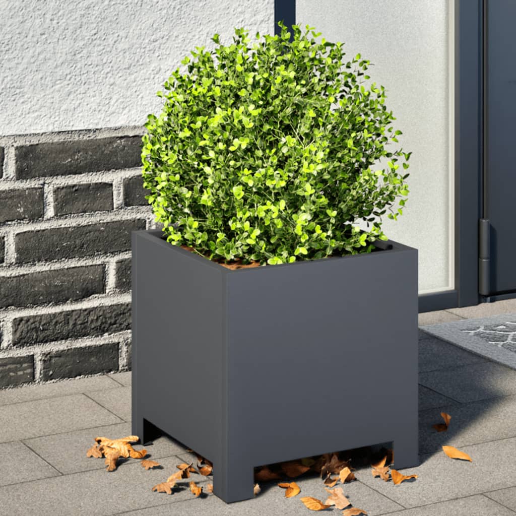 Plantenbak 30x30x30 cm staal antracietkleurig is nu te koop bij PeponiXL, paradijselijk wonen!