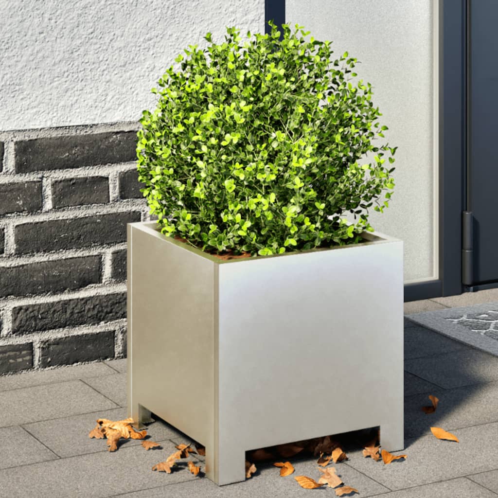 Plantenbakken 2 st 30x30x30 cm roestvrij staal is nu te koop bij PeponiXL, paradijselijk wonen!