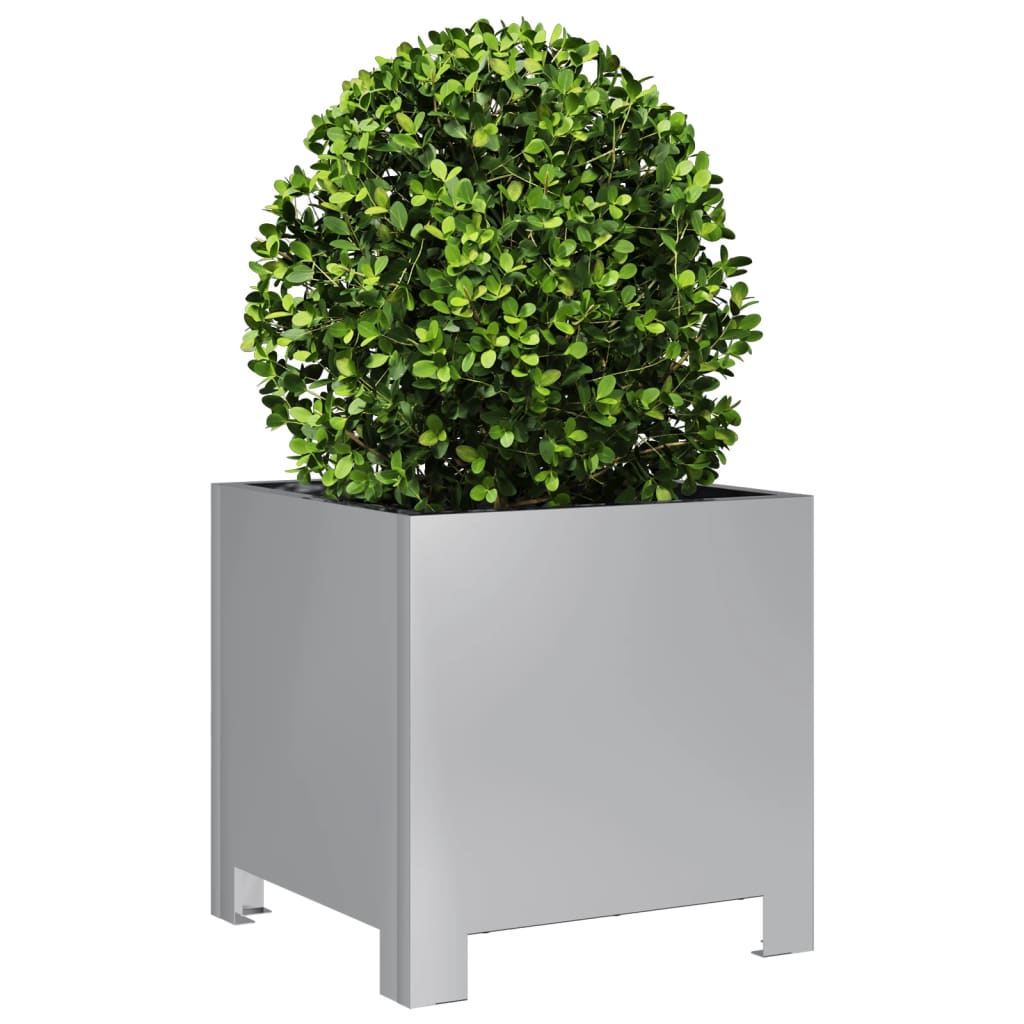 Plantenbakken 2 st 30x30x30 cm gegalvaniseerd staal is nu te koop bij PeponiXL, paradijselijk wonen!