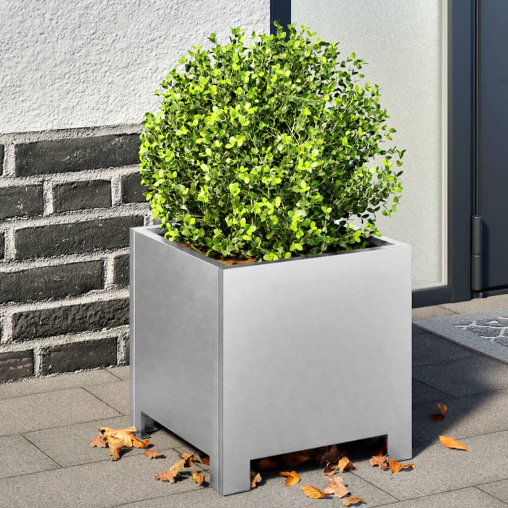 Plantenbakken 2 st 30x30x30 cm gegalvaniseerd staal is nu te koop bij PeponiXL, paradijselijk wonen!