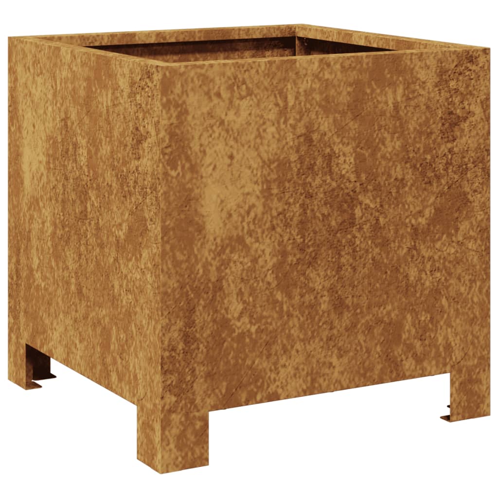 Plantenbakken 2 st 30x30x30 cm weervast staal is nu te koop bij PeponiXL, paradijselijk wonen!