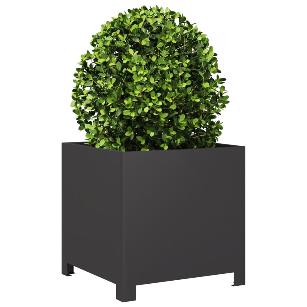 Plantenbak 40x40x40 cm staal zwart is nu te koop bij PeponiXL, paradijselijk wonen!