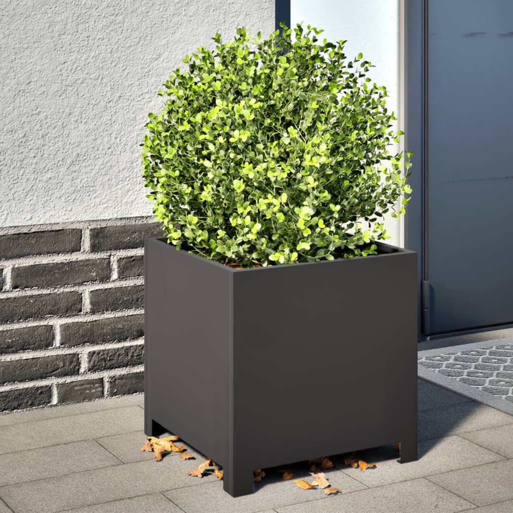 Plantenbak 40x40x40 cm staal zwart is nu te koop bij PeponiXL, paradijselijk wonen!