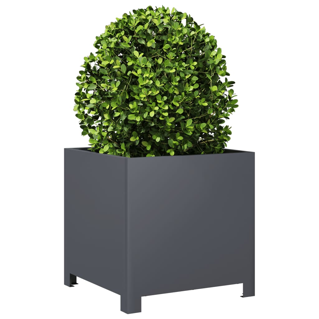 Plantenbakken 2 st 40x40x40 cm staal antracietkleurig is nu te koop bij PeponiXL, paradijselijk wonen!
