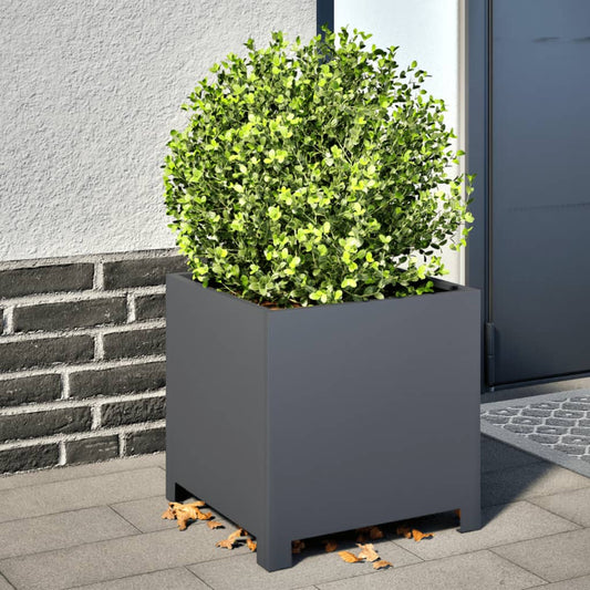 Plantenbakken 2 st 40x40x40 cm staal antracietkleurig is nu te koop bij PeponiXL, paradijselijk wonen!