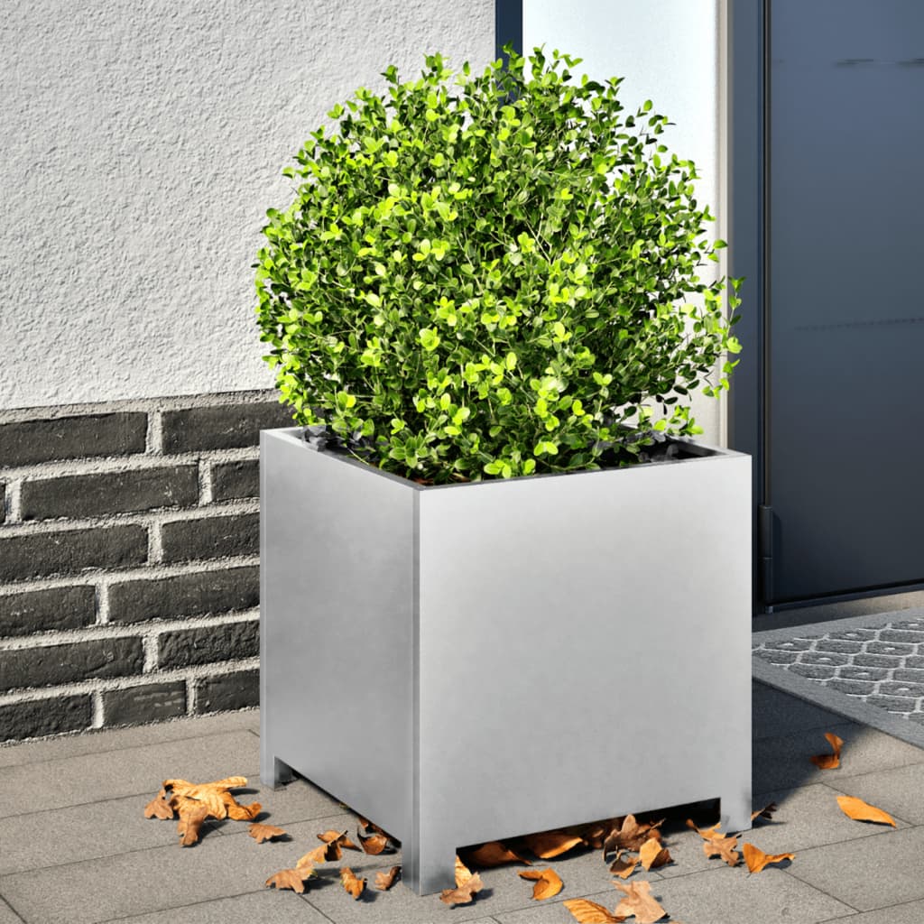 Plantenbakken 2 st 40x40x40 cm gegalvaniseerd staal is nu te koop bij PeponiXL, paradijselijk wonen!