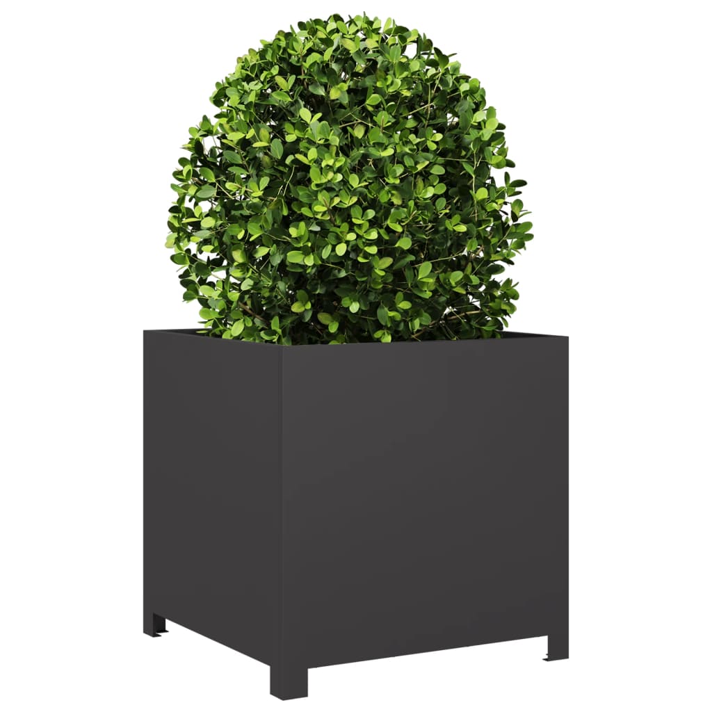 Plantenbak 50x50x50 cm staal zwart is nu te koop bij PeponiXL, paradijselijk wonen!