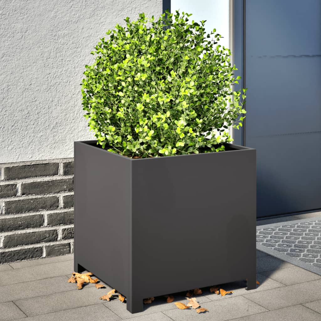 Plantenbak 50x50x50 cm staal zwart is nu te koop bij PeponiXL, paradijselijk wonen!