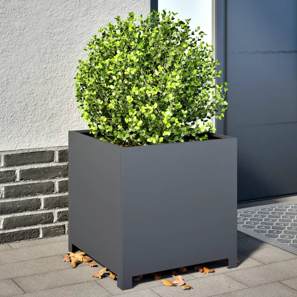 Plantenbak 50x50x50 cm staal antracietkleurig is nu te koop bij PeponiXL, paradijselijk wonen!