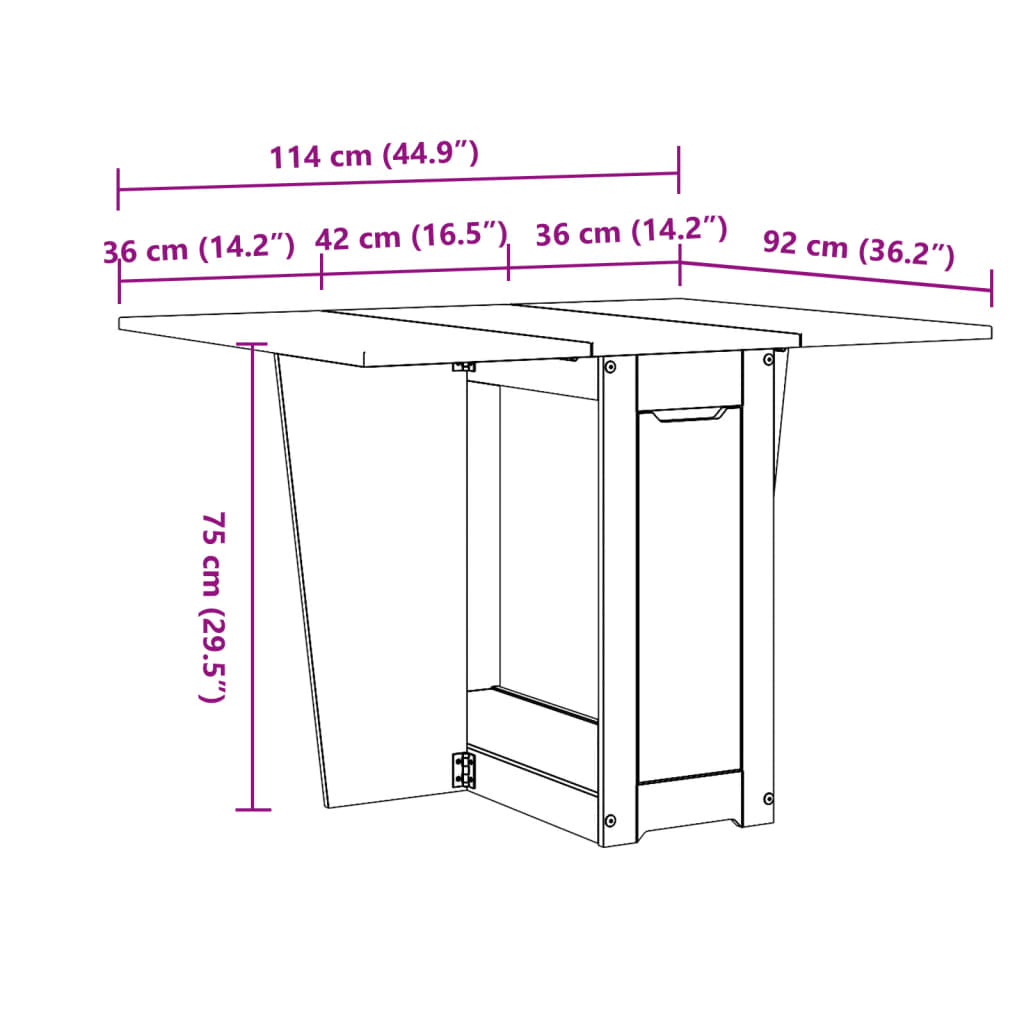 Eettafel Corona inklapbaar massief grenenhout grijs is nu te koop bij PeponiXL, paradijselijk wonen!