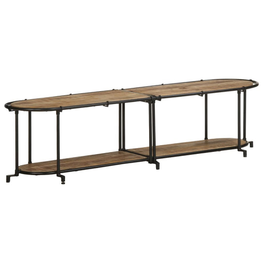 Tv-meubel 160x42x40 cm massief ruw mangohout is nu te koop bij PeponiXL, paradijselijk wonen!