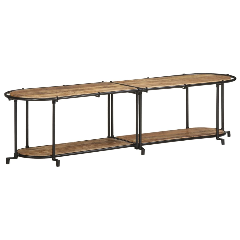 Tv-meubel 160x42x40 cm massief ruw mangohout is nu te koop bij PeponiXL, paradijselijk wonen!