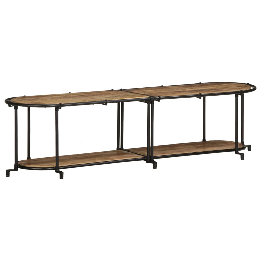 Tv-meubel 160x42x40 cm massief ruw mangohout is nu te koop bij PeponiXL, paradijselijk wonen!