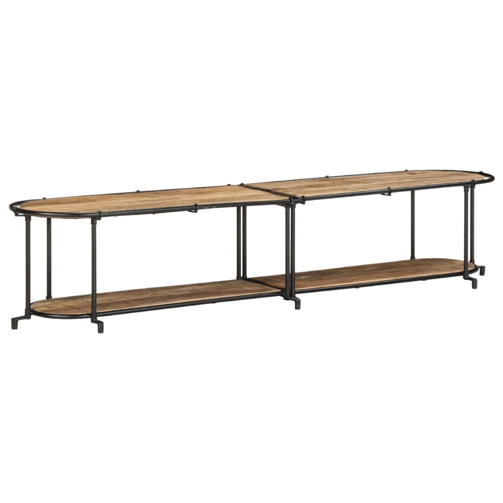 Tv-meubel 200x42x40 cm massief ruw mangohout is nu te koop bij PeponiXL, paradijselijk wonen!