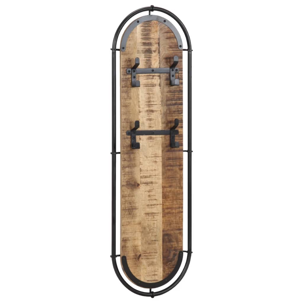 Wandkapstokken 2 st met 4 haken massief ruw mangohout is nu te koop bij PeponiXL, paradijselijk wonen!
