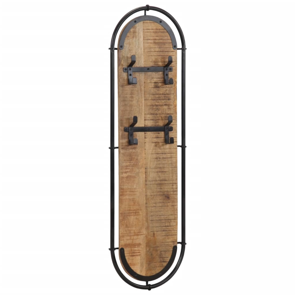 Wandkapstokken 2 st met 4 haken massief ruw mangohout is nu te koop bij PeponiXL, paradijselijk wonen!