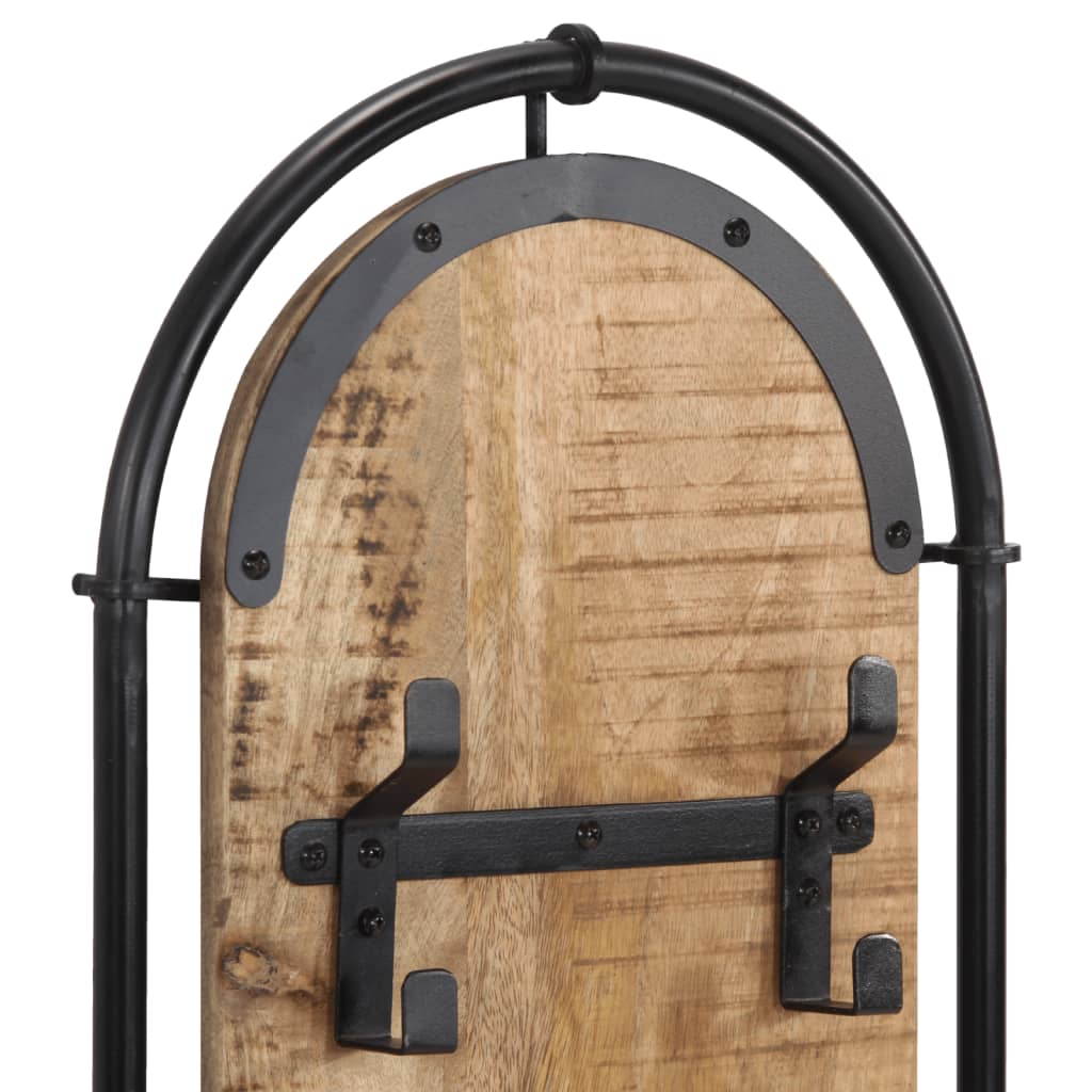Wandkapstokken 2 st met 4 haken massief ruw mangohout is nu te koop bij PeponiXL, paradijselijk wonen!