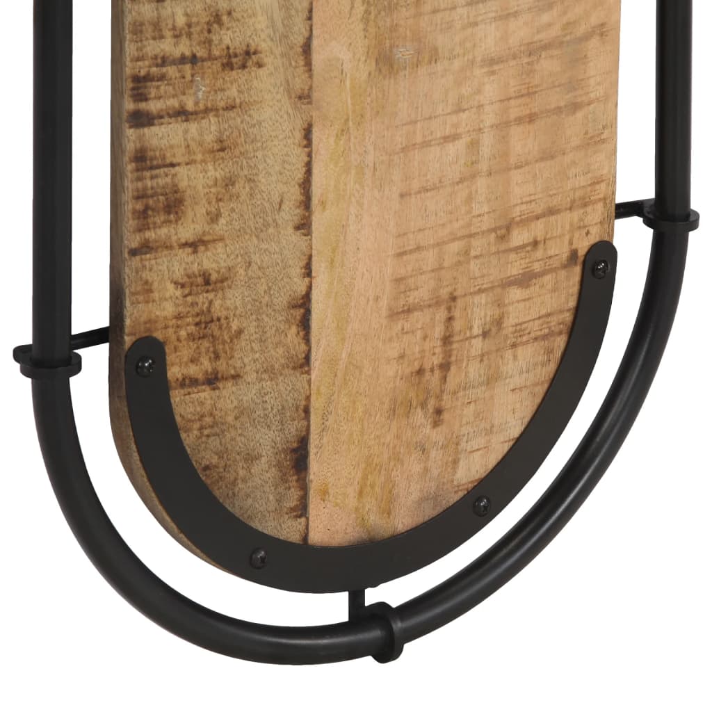Wandkapstokken 2 st met 4 haken massief ruw mangohout is nu te koop bij PeponiXL, paradijselijk wonen!