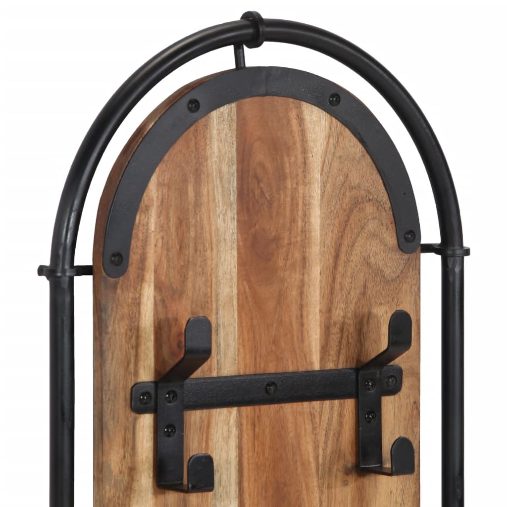 Wandkapstokken 2 st met 4 haken massief acaciahout is nu te koop bij PeponiXL, paradijselijk wonen!