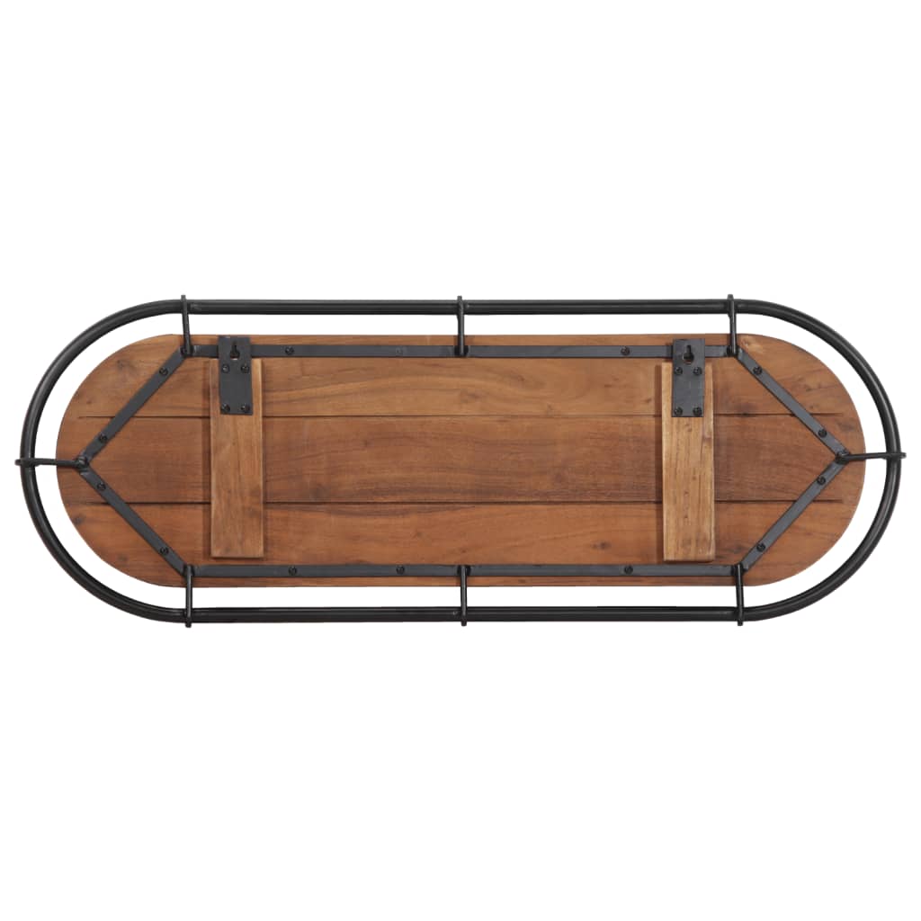 Wandkapstok met 5 haken massief gerecycled hout is nu te koop bij PeponiXL, paradijselijk wonen!