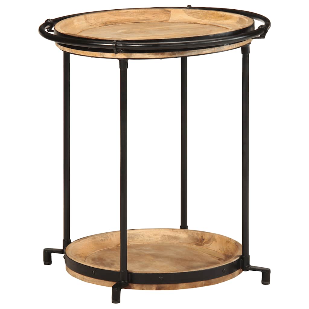 Bijzettafel Ø55x60 cm massief mangohout is nu te koop bij PeponiXL, paradijselijk wonen!