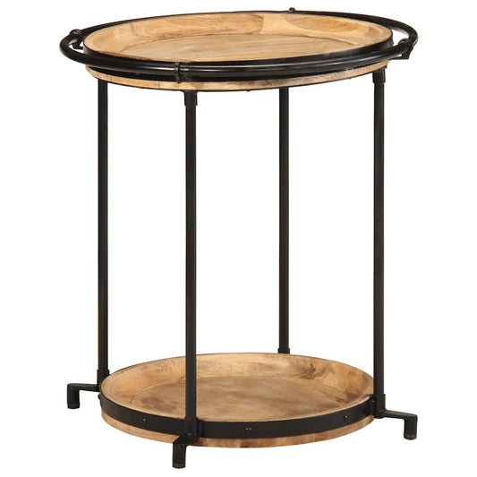 Bijzettafel Ø55x60 cm massief mangohout is nu te koop bij PeponiXL, paradijselijk wonen!