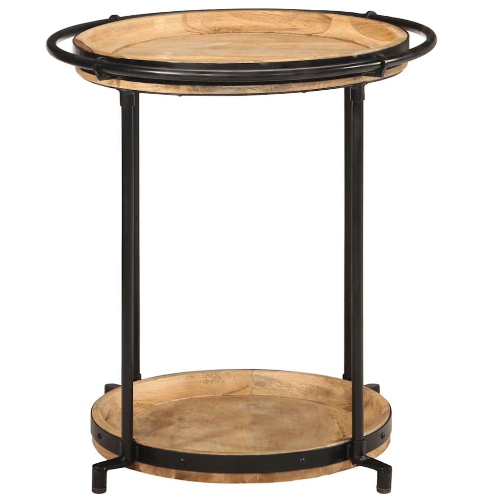 Bijzettafel Ø55x60 cm massief mangohout is nu te koop bij PeponiXL, paradijselijk wonen!