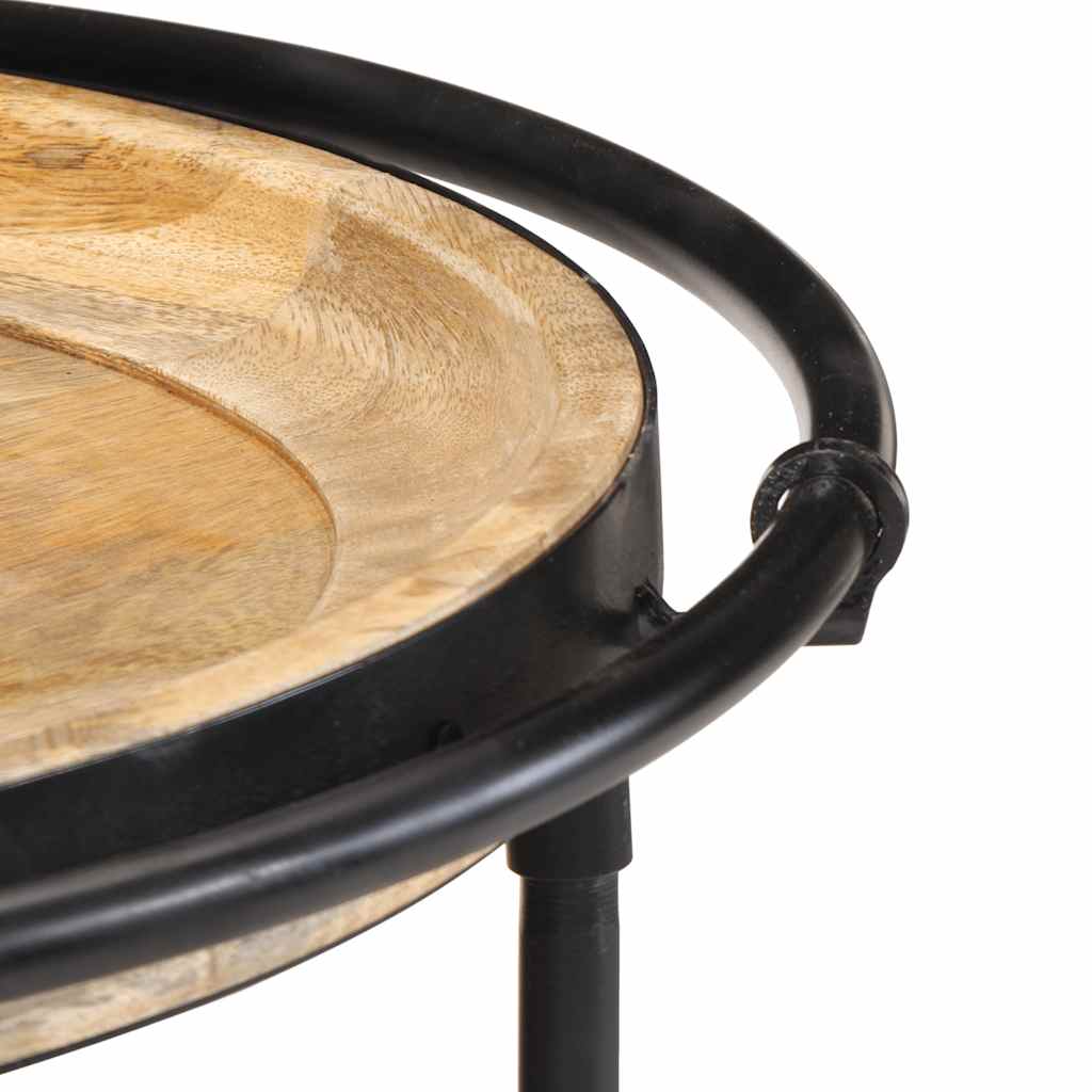 Bijzettafel Ø55x60 cm massief mangohout is nu te koop bij PeponiXL, paradijselijk wonen!