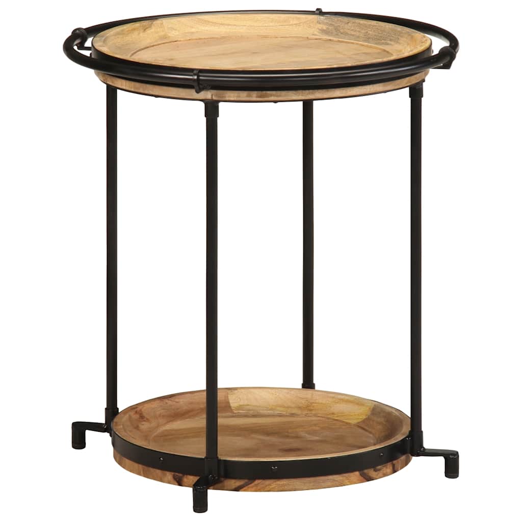 Bijzettafel Ø55x60 cm massief mangohout is nu te koop bij PeponiXL, paradijselijk wonen!