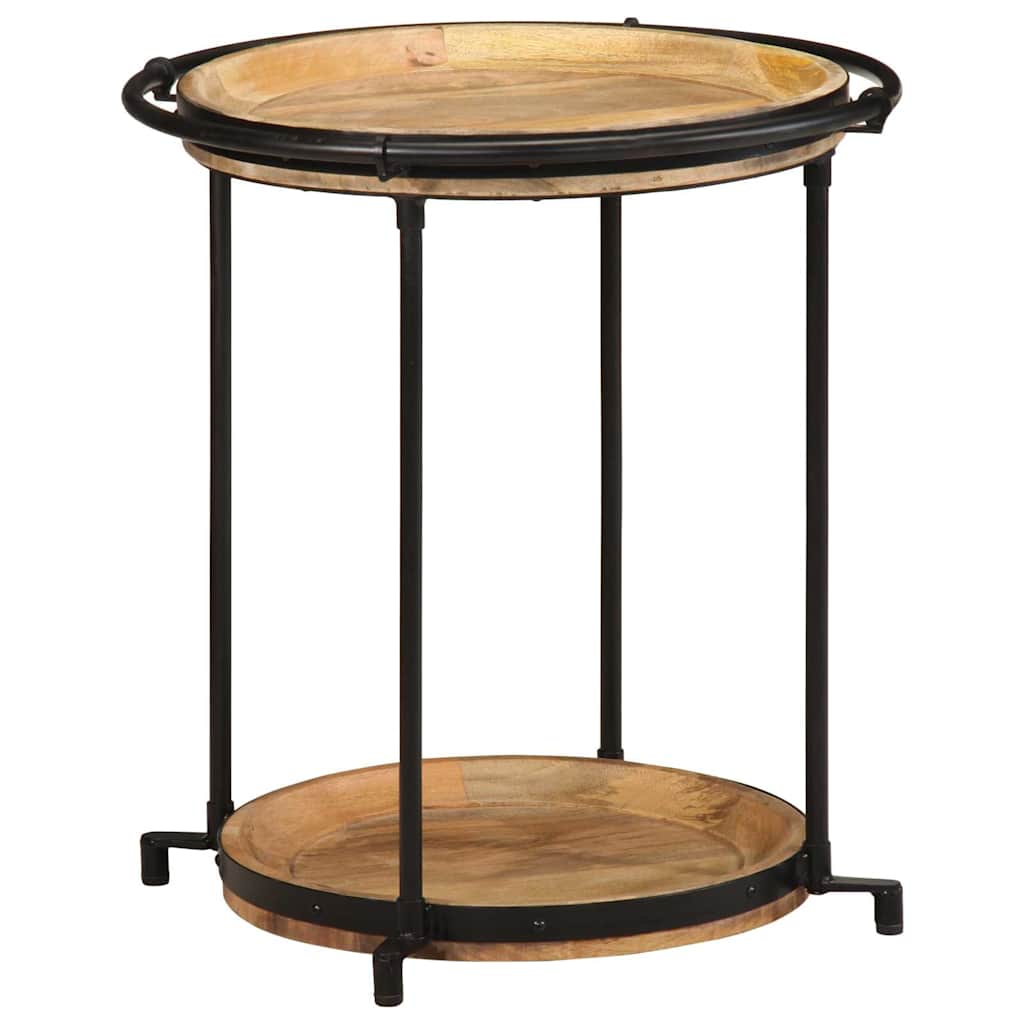 Bijzettafel Ø55x60 cm massief mangohout is nu te koop bij PeponiXL, paradijselijk wonen!