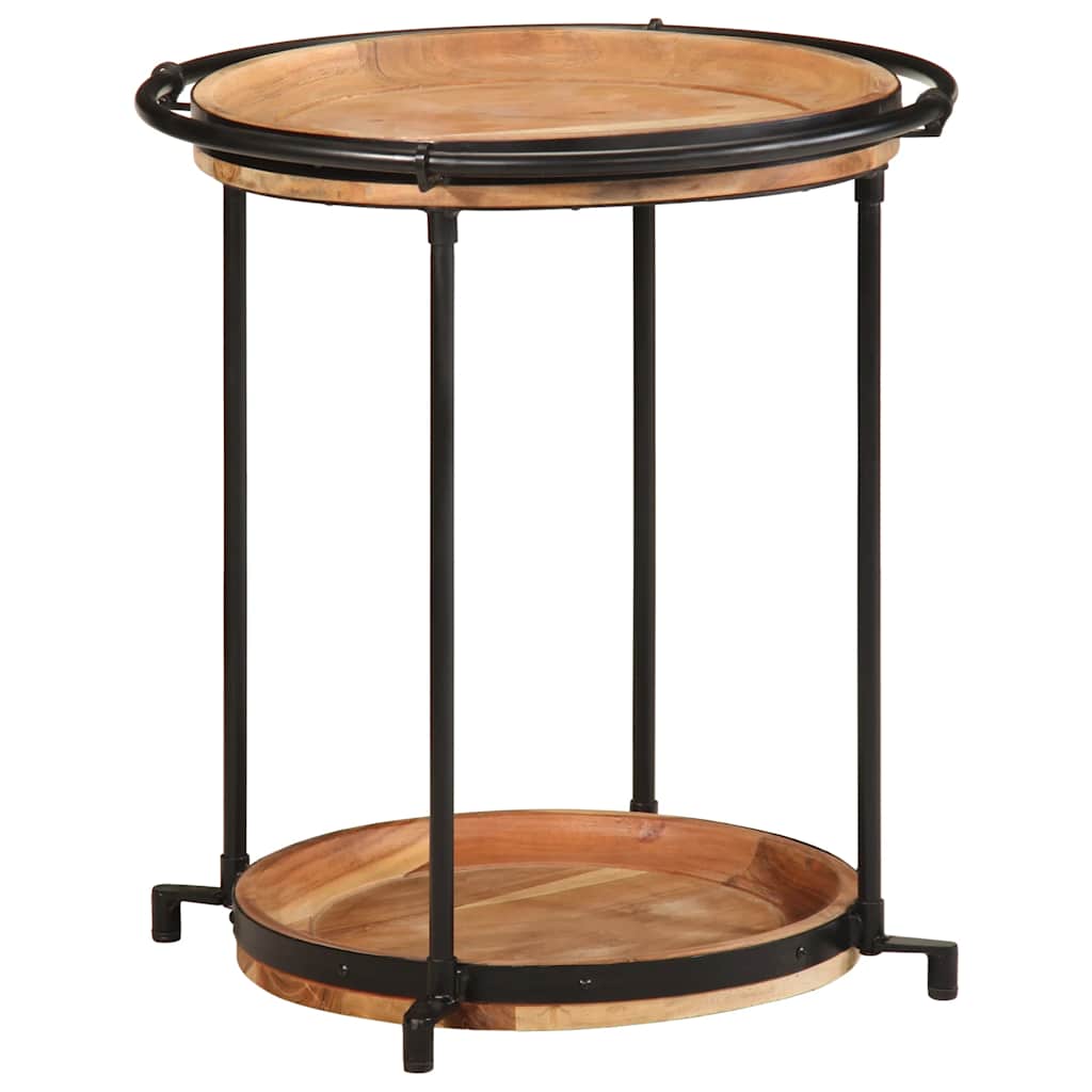 Bijzettafel Ø55x60 cm massief acaciahout is nu te koop bij PeponiXL, paradijselijk wonen!