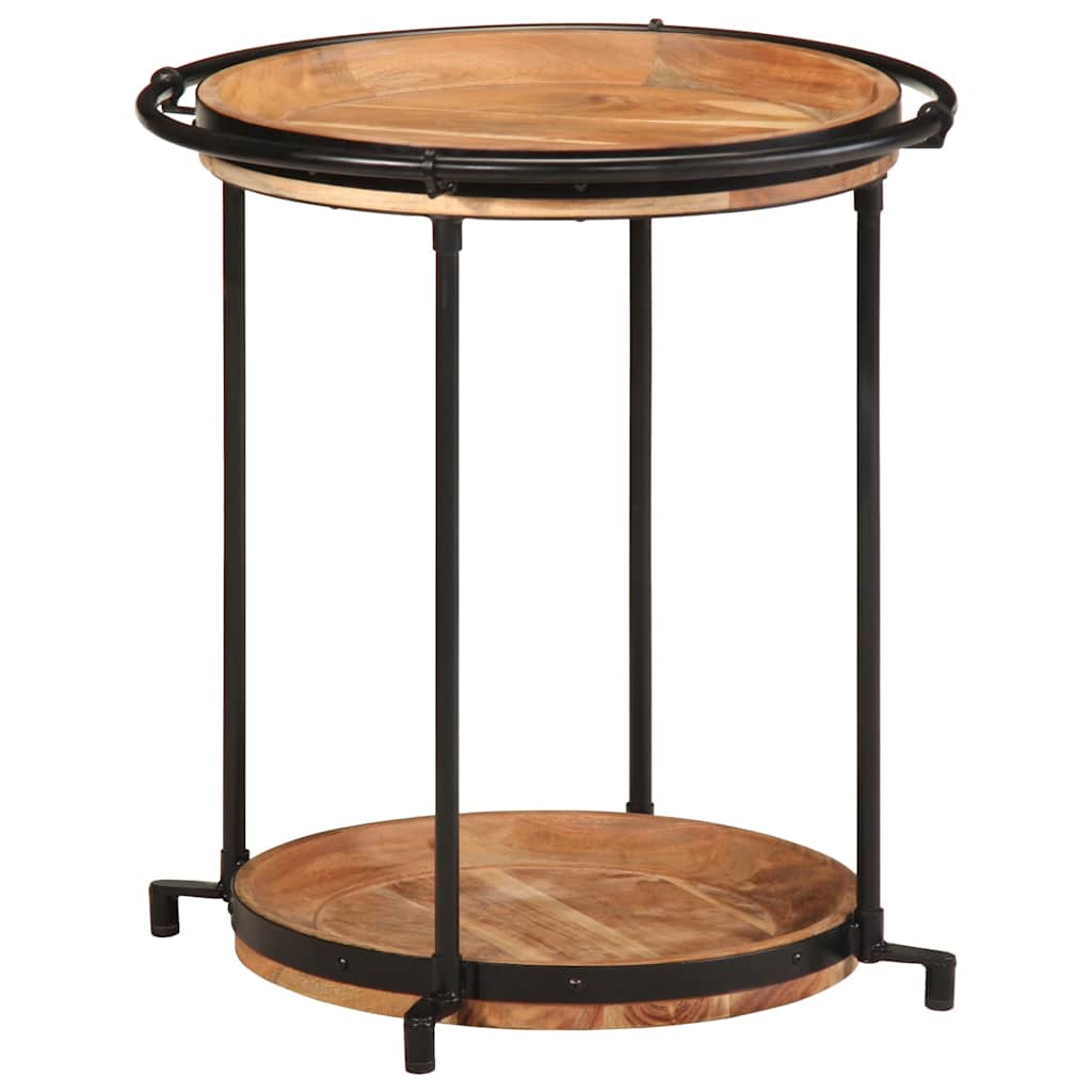 Bijzettafel Ø55x60 cm massief acaciahout is nu te koop bij PeponiXL, paradijselijk wonen!