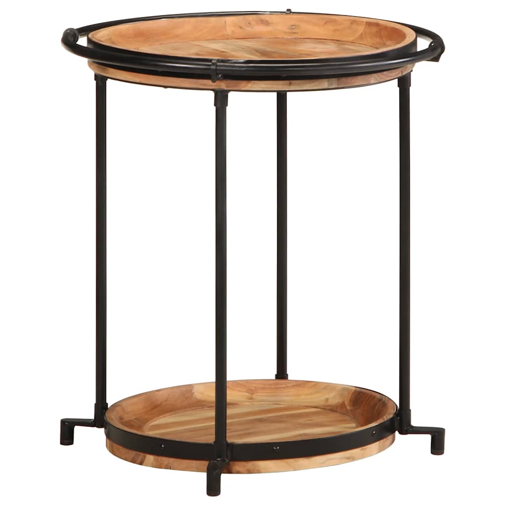 Bijzettafel Ø55x60 cm massief acaciahout is nu te koop bij PeponiXL, paradijselijk wonen!