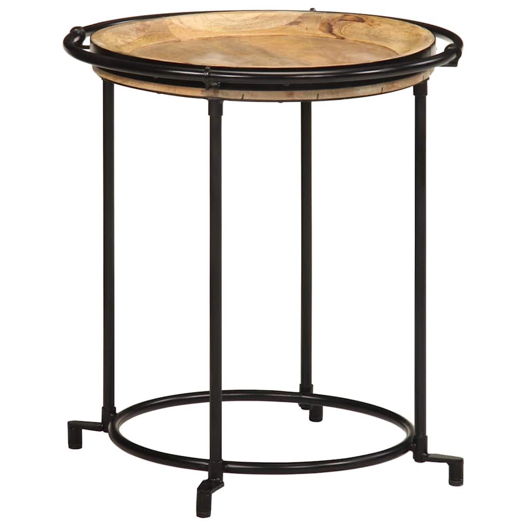 2-delige bijzettafelset massief hout mango is nu te koop bij PeponiXL, paradijselijk wonen!