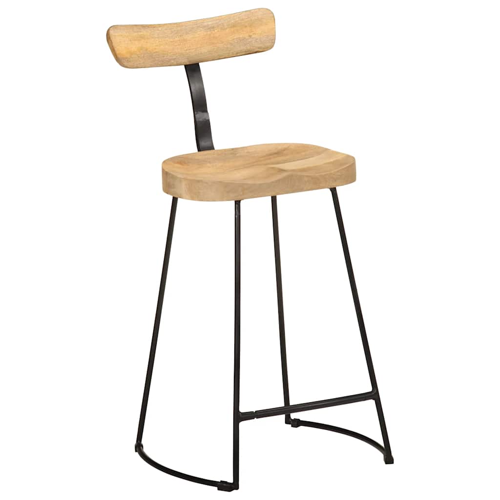 Barkrukken 2 st 49x43x88 cm massief mangohout is nu te koop bij PeponiXL, paradijselijk wonen!