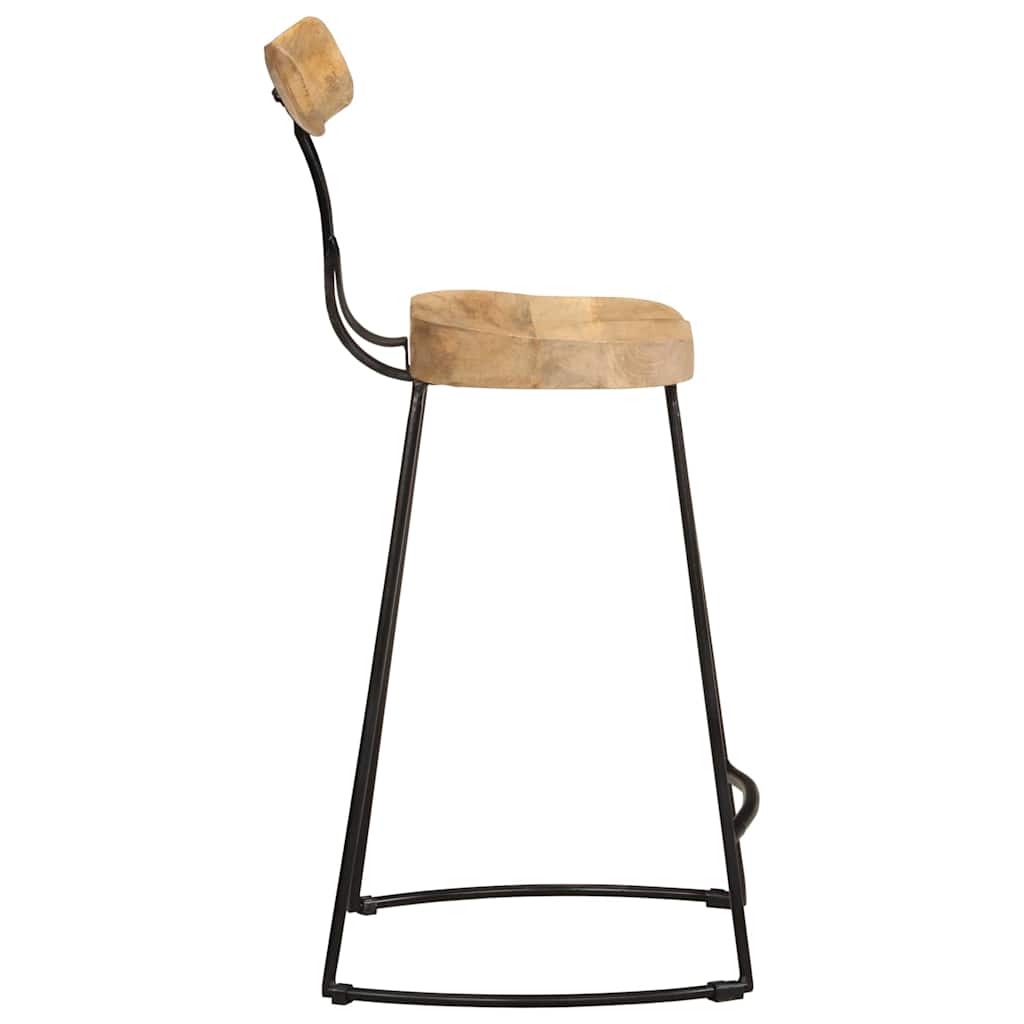 Barkrukken 2 st 49x43x88 cm massief mangohout is nu te koop bij PeponiXL, paradijselijk wonen!